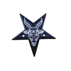 Gothic Leather Hair Cuff Stick Punk Star Shaped Cow Head Pattern Hair Pin