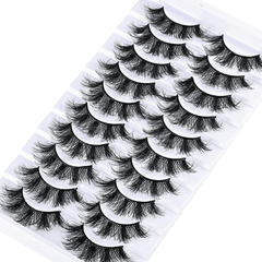 10 Pairs Fluffy 12 18mm False Eyelashes 8D Silk Faux Mink Lashes