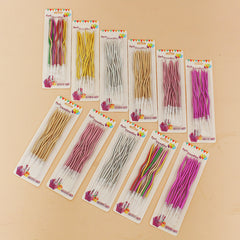 Colorful Bday Candles 12ct Party Golden Pencil Cake Baking