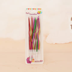 Colorful Bday Candles 12ct Party Golden Pencil Cake Baking