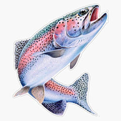 Rainbow Trout Fish Car Sticker Decals