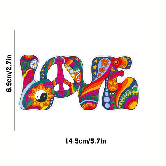 Psychedelic Love Car Stickers Laptop Water Bottle Phone Truck Van SUV Motorcycle