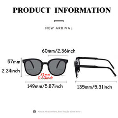 Jelly Gradient UV400 Square Sunglasses with Case