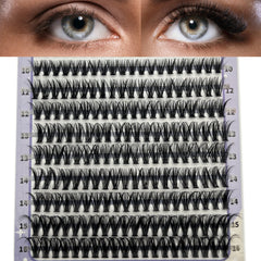 280Pcs Cluster Individual Eyelashes D Curling Mix 9-16mm Extensions DIY