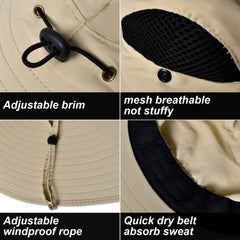 Sun Hat Boonie Hat UV Protection Wide Brim Fishing Hat