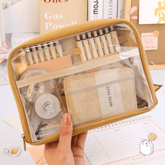 Transparent Large Capacity Pencil Bag Clear Pencil Case & School Supplies