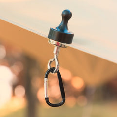 2pc Heavy Duty Magnetic Hooks for Camping Secure Gear with Rotating Buckle