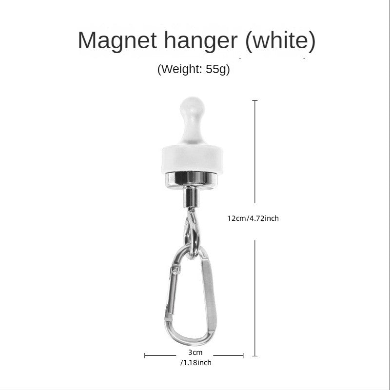 2pc Heavy Duty Magnetic Hooks for Camping Secure Gear with Rotating Buckle