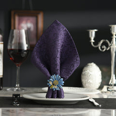 Stainless Steel Bee and Daisy Napkin Rings for Weddings and Parties
