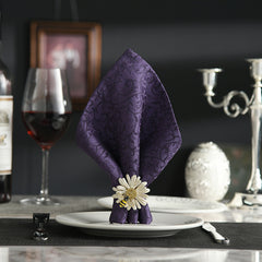 Stainless Steel Bee and Daisy Napkin Rings for Weddings and Parties