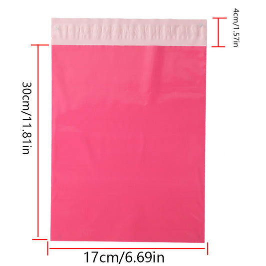 10pcs Rose Pink Waterproof Express Bags for Clothing