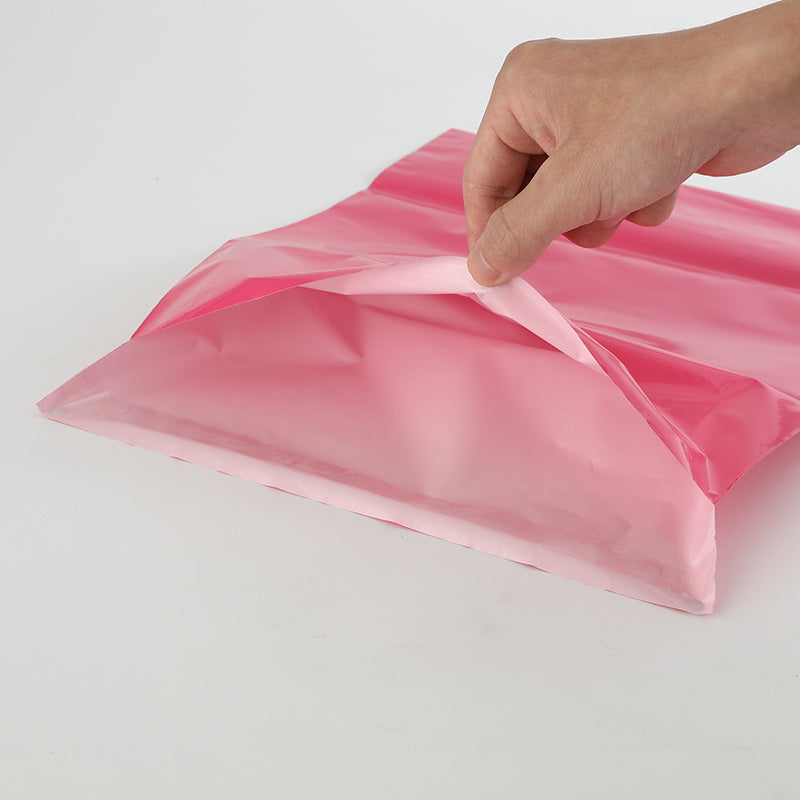 10pcs Rose Pink Waterproof Express Bags for Clothing