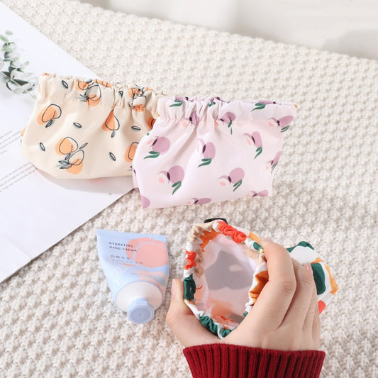 Portable Self-closing Cosmetic Bag for Women