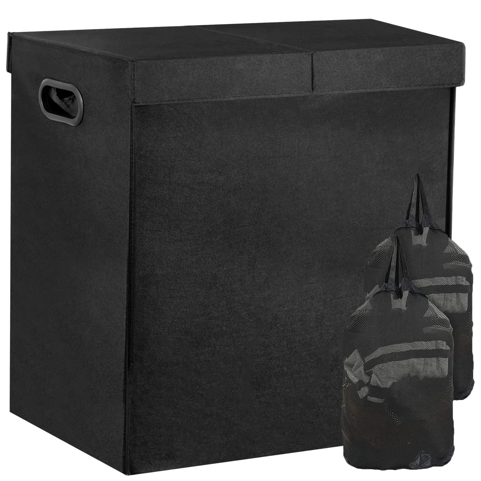 135L Double Laundry Hamper with Removable Bags - Portable and Spacious