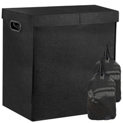 135L Double Laundry Hamper with Removable Bags - Portable and Spacious