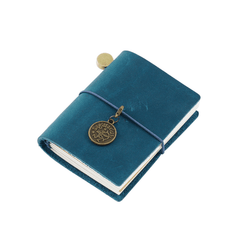 Vintage Mini Leather Notebook - Portable Travel Diary for Men and Women