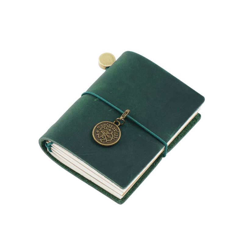 Vintage Mini Leather Notebook - Portable Travel Diary for Men and Women