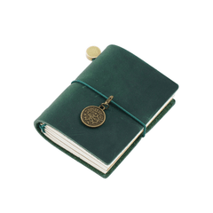 Vintage Mini Leather Notebook - Portable Travel Diary for Men and Women