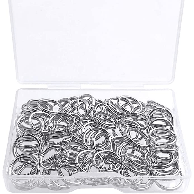 40pcs 100pcs Stainless Steel Key Ring Keychain with Hole