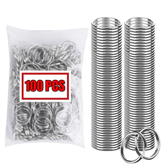 40pcs 100pcs Stainless Steel Key Ring Keychain with Hole