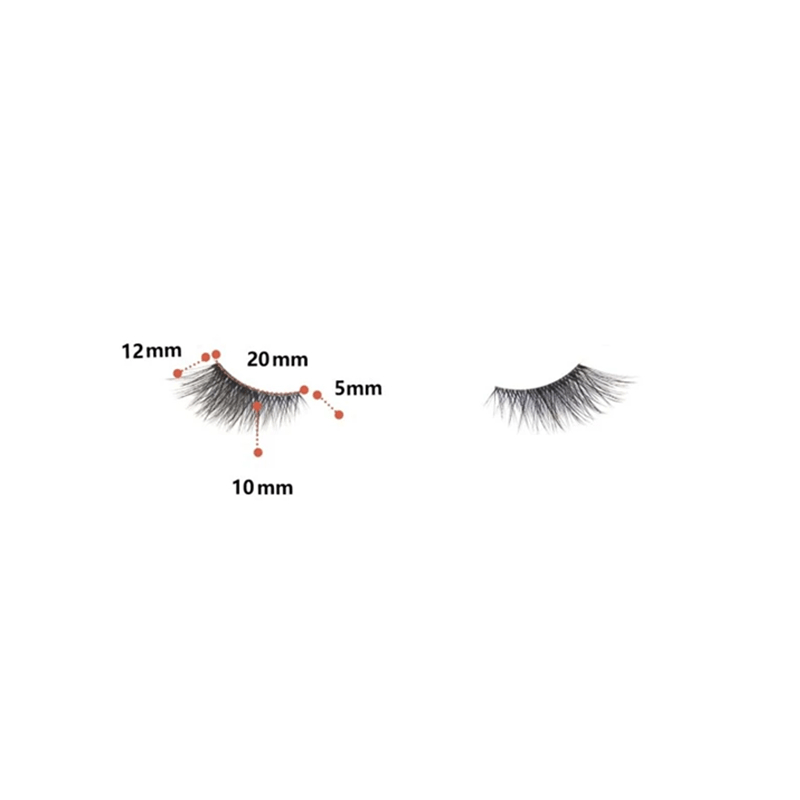 7 Pairs Cat Eye False Eyelashes for Slender Curling Look