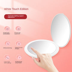 LED Compact Mirror for Handbag and Travel, Round Light Up Pocket Mirror