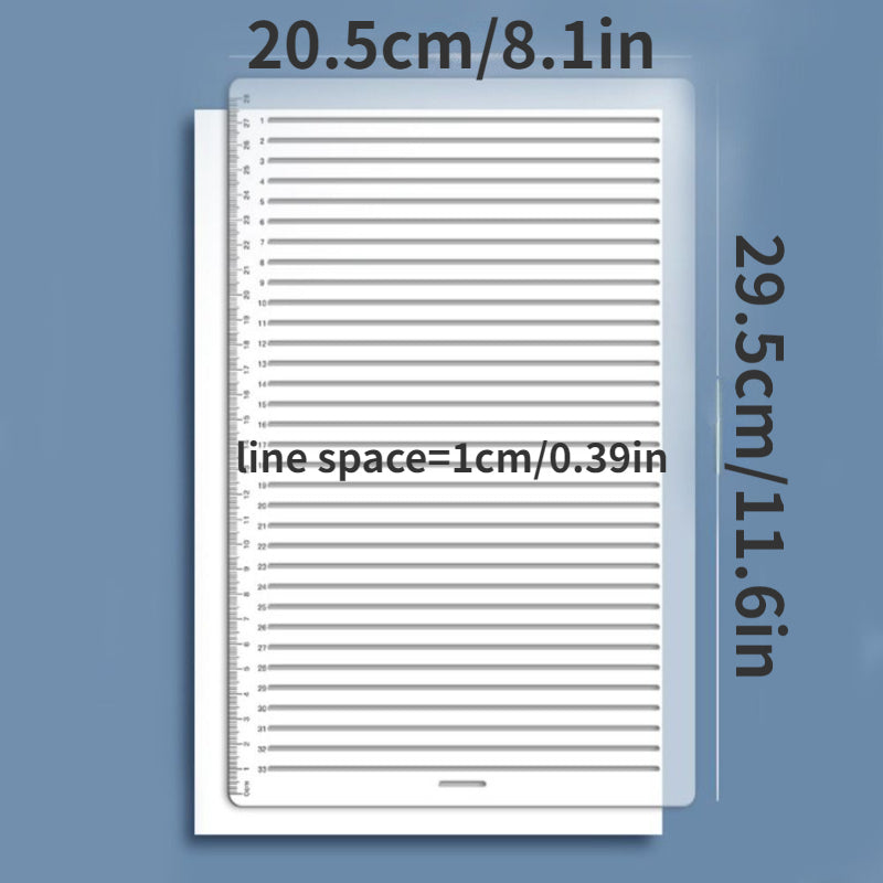 A4 Transparent Straight Line Stencil Ruler for Students Calligraphy – CRAZE