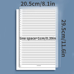 A4 Transparent Straight Line Stencil Ruler for Students Calligraphy