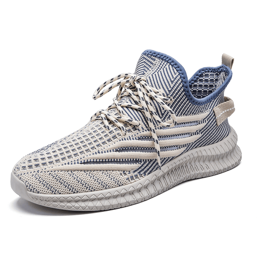 Men's Knitted Lace Up Sneakers Assorted Colors Outdoor Walking Shoes