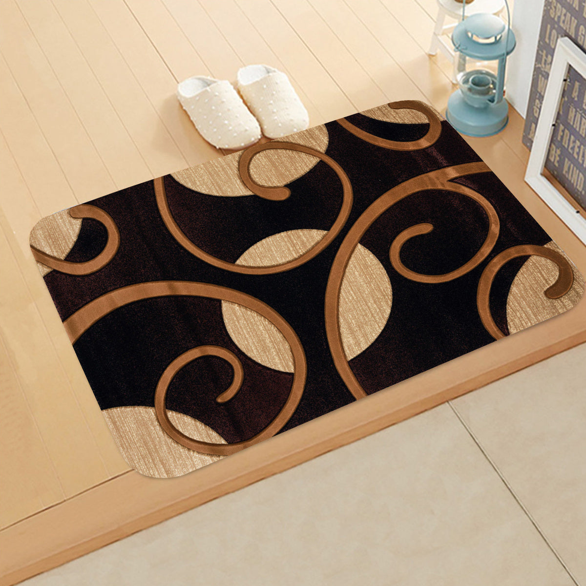 Geometric Pattern Kitchen Floor Mat Non-slip Door Mat