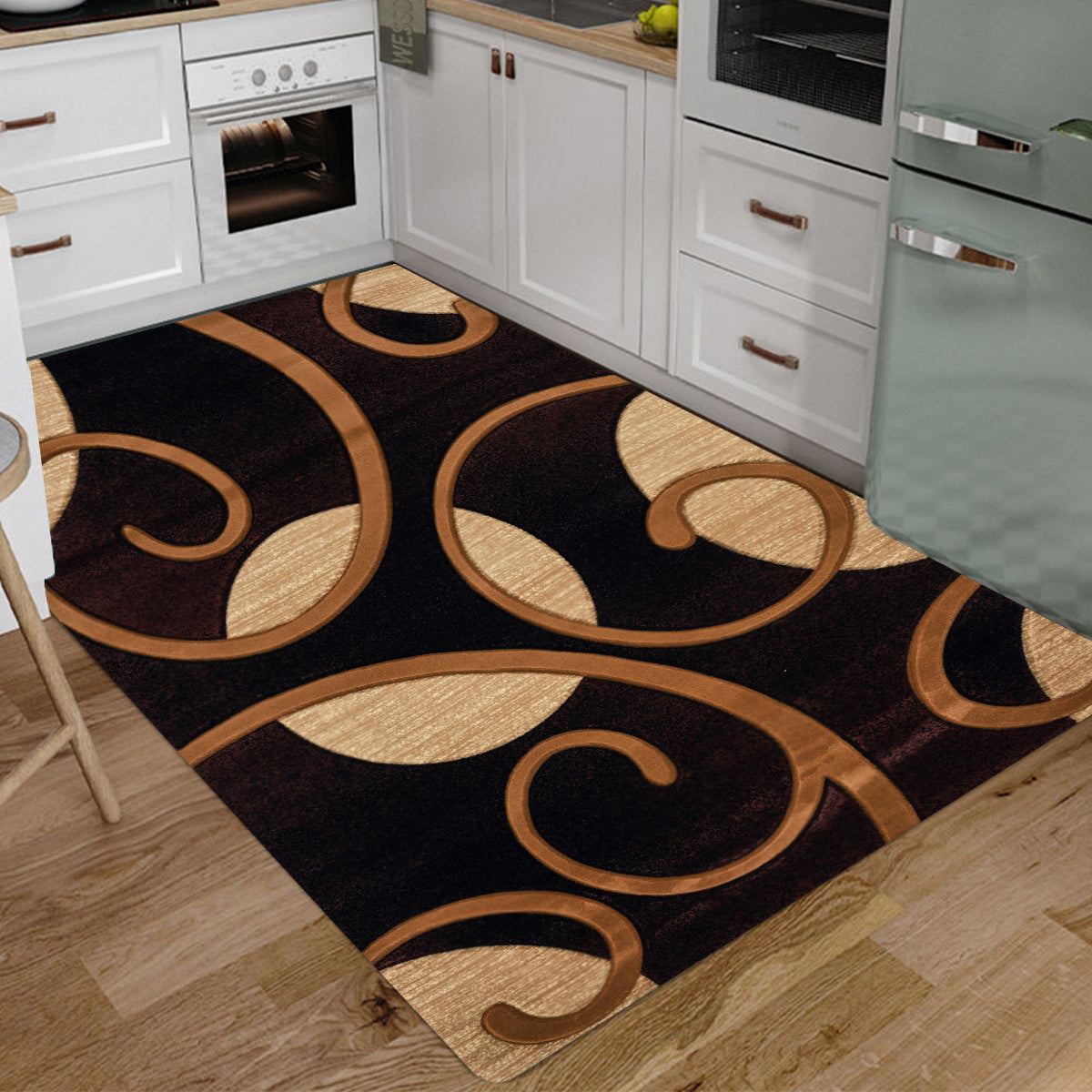 Geometric Pattern Kitchen Floor Mat Non-slip Door Mat