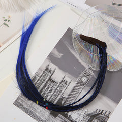 Colorful Hair Bands Hair Extensions For Kids Girls Braid Wigs Ponytail
