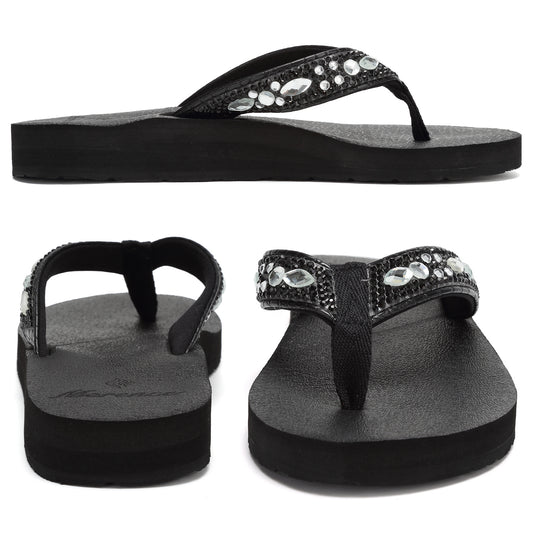 Women's Rhinestone Flip Flop Slippers