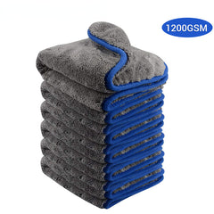 1200GSM Microfiber Car Wash Towel 40x40cm Coral Fleece Absorbent Drying Cloth