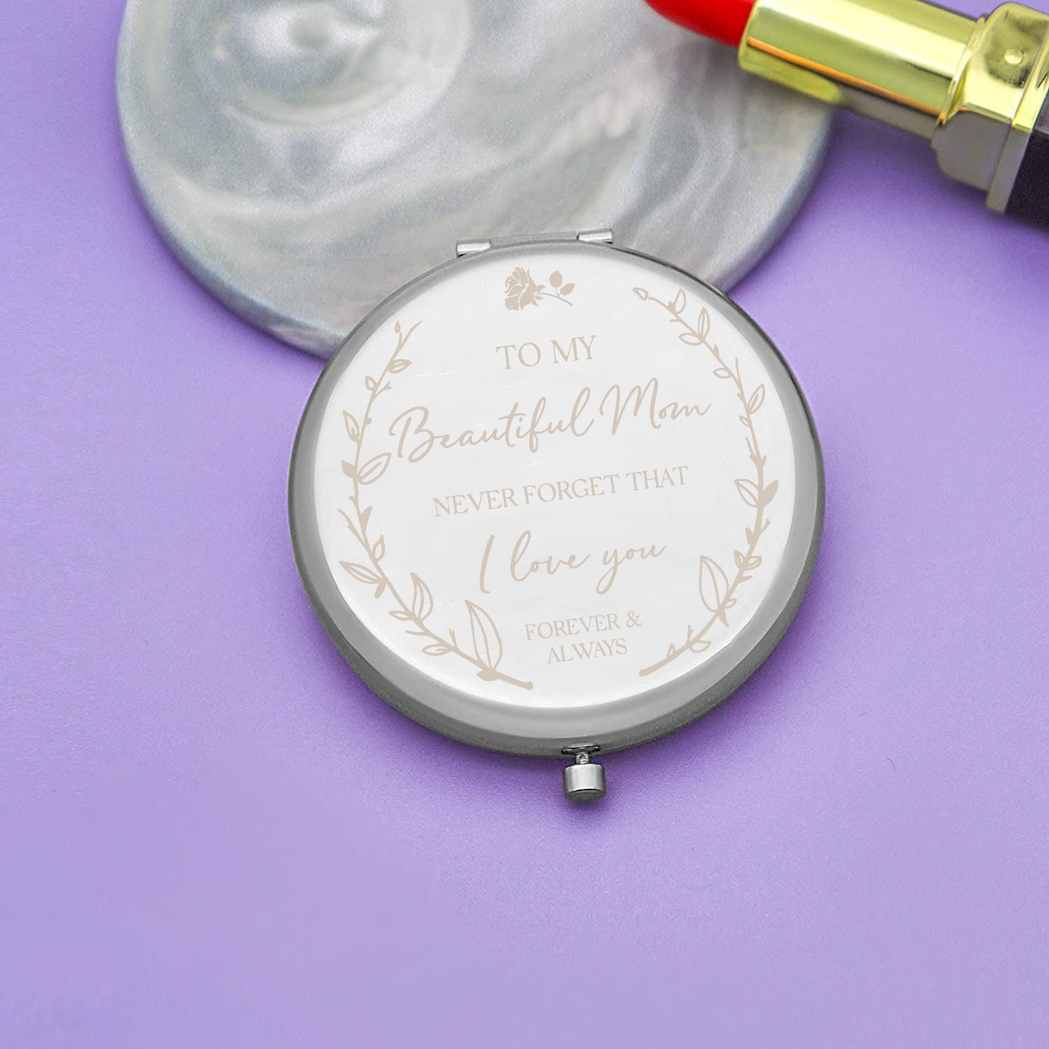 Personalized Compact Mirror for Women - Unique Mother's Birthday Gift