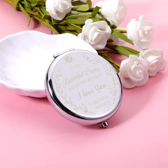 Personalized Compact Mirror for Women - Unique Mother's Birthday Gift