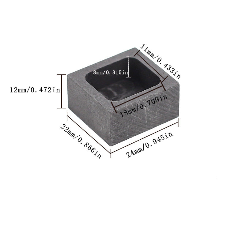 High Purity Graphite Tank for DIY Jewelry Casting