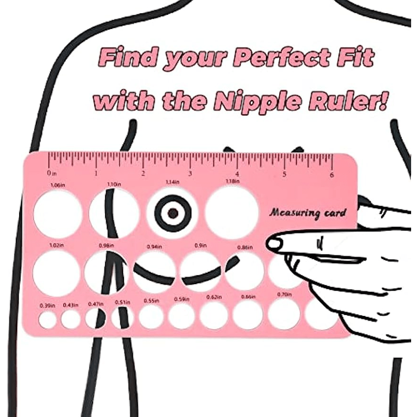 2pcs Nipple Ruler Breast Flange Sizing Tool Soft Flange