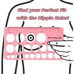 2pcs Nipple Ruler Breast Flange Sizing Tool Soft Flange