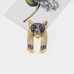 Vintage Baroque Leopard Head Pin Brooch