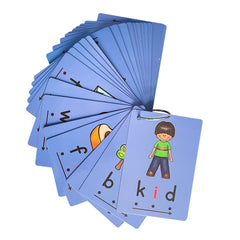 Phonics Flashcard 131pcs CVC Words Vowel Consonant Vowel Learning Supplies