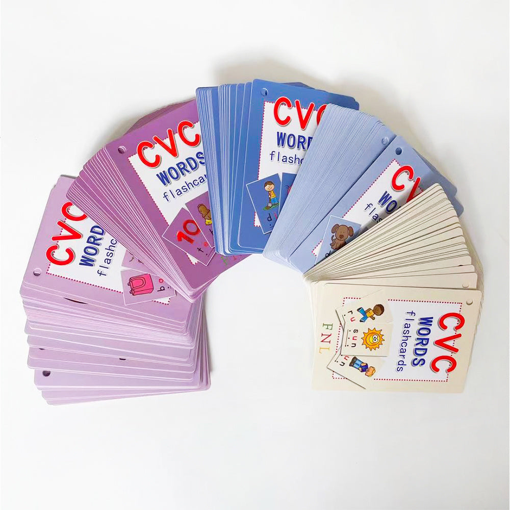 Phonics Flashcard 131pcs CVC Words Vowel Consonant Vowel Learning Supplies