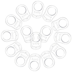 15-Piece Silicone Baby Pacifier Clip Set