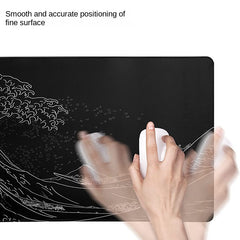 Sea Wave Mouse Pad Japanese Pop up Painting Lock Edge Keyboard Pad
