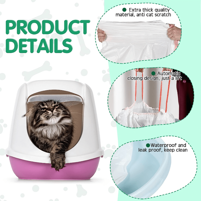 Leak Proof Pet Poop Bags for Cat Litter