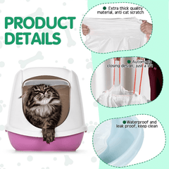 Leak Proof Pet Poop Bags for Cat Litter