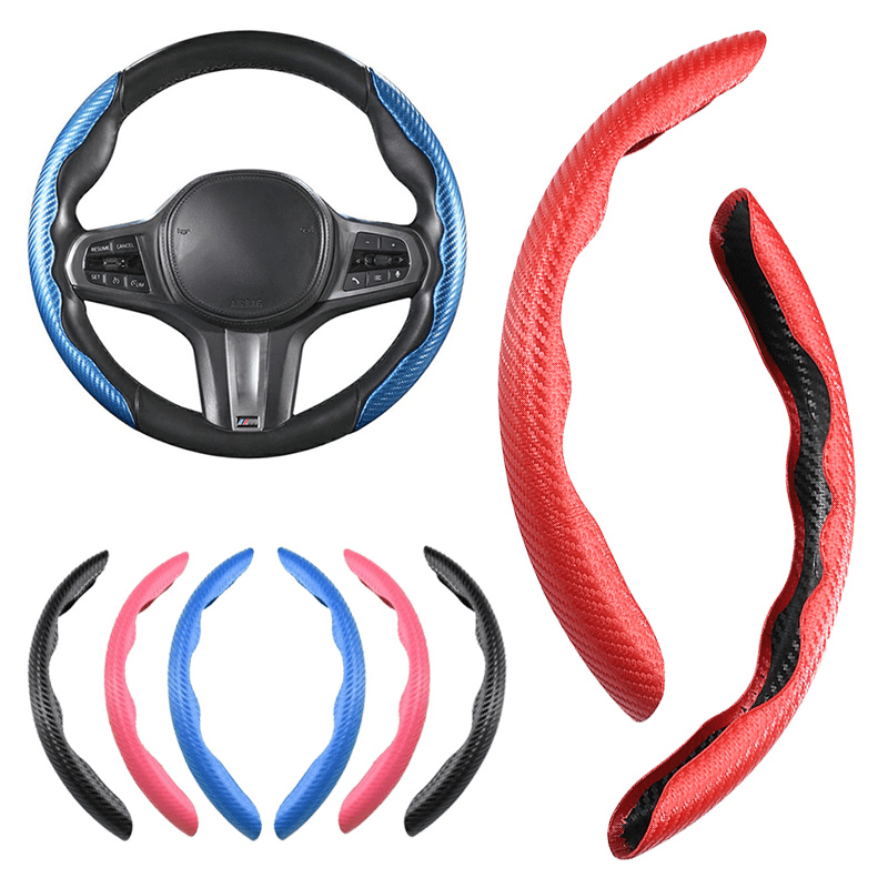 Car Steering Wheel Cover Carbon Fiber Sports Ultra thin Non slip Card Cover