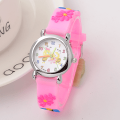 Cartoon Pink Bee Flower Watch Star Party Gift Quartz Watch