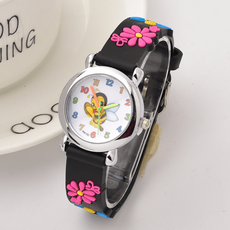 Cartoon Pink Bee Flower Watch Star Party Gift Quartz Watch