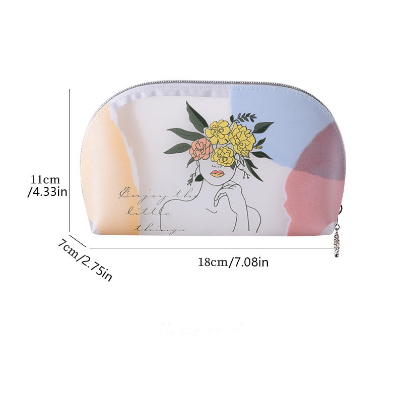 Figure Graphic Makeup Bag Portable Adorable Toiletry Bag For Girls And Women
